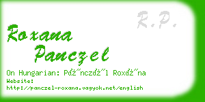 roxana panczel business card